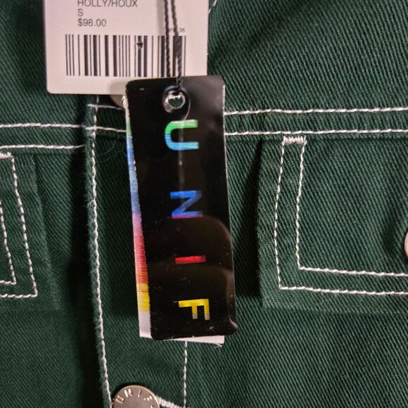 Unif NWT Denim Jacket Holy Green 3/4 Sleeve ASO TV 911/ Scream/The Fosters SizeS - Picture 14 of 16